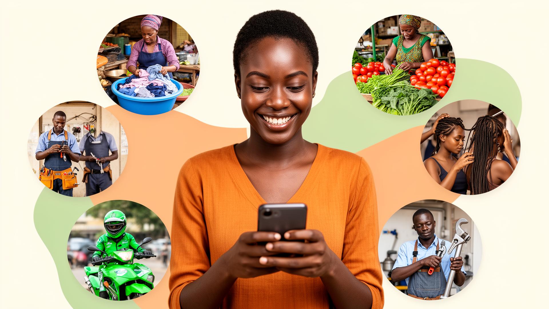 Kenyan customer connecting with local service providers